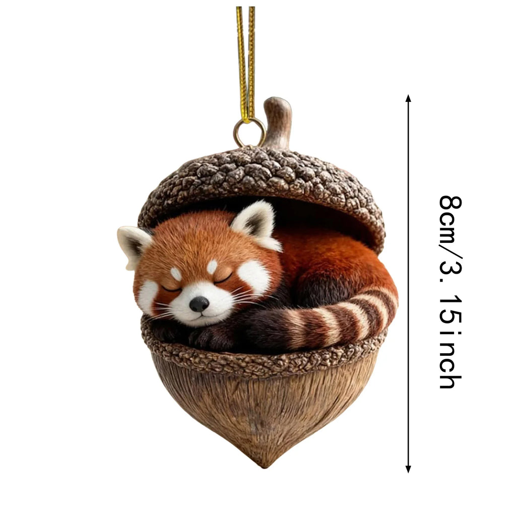 Christmas Decorations Christmas Ornament Figurine For Christmas Tree Decoration Acrylic Miniature Sleeping Streamer Chandelier