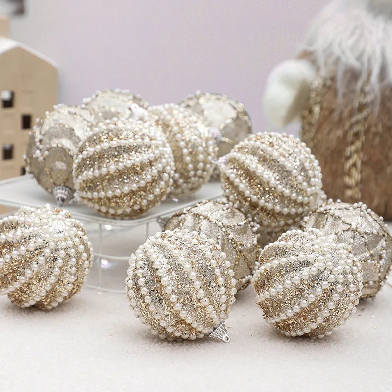 12pcs Christmas Balls Shatterproof Christmas Tree Hanging Ornaments Foam Xmas Balls Set Home living Room Christams Decoration